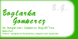 boglarka gompercz business card